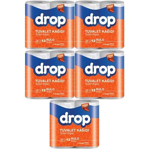 Drop Tuvalet Kağıdı Çift Katlı 60 Lı Paket (5PK*12)