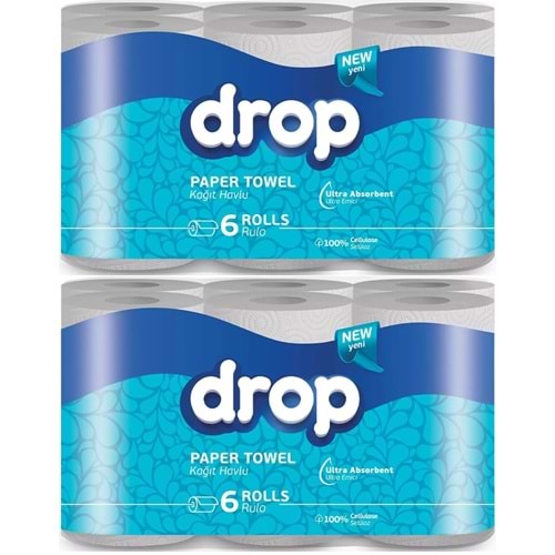 Drop Kağıt Havlu Çift Katlı (12 Li Pk) (2PK*6)