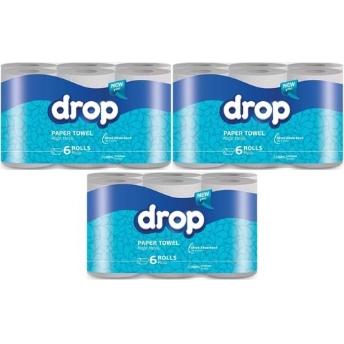 Drop Kağıt Havlu Çift Katlı (18 Li Pk) (3PK*6)