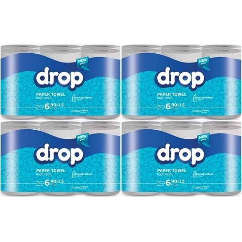 Drop Kağıt Havlu Çift Katlı (24 Lü Pk) (4PK*6)