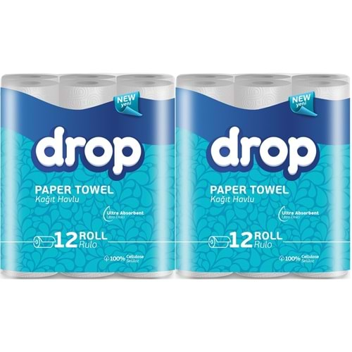 Drop Kağıt Havlu Çift Katlı 24 Lü Paket (2PK*12)