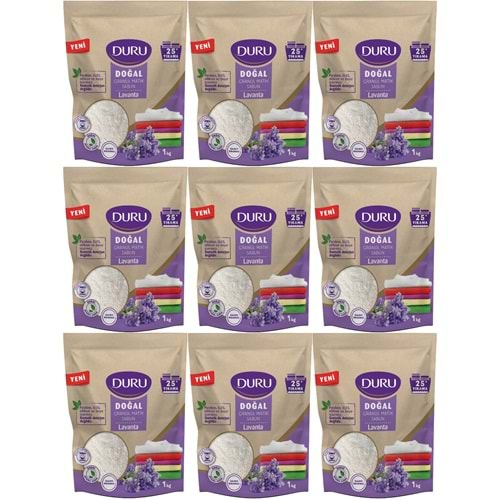 Duru Doğal Granül Matik Sabun Tozu Lavanta 9KG (9PK*1) (225 Yıkama)