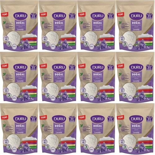 Duru Doğal Granül Matik Sabun Tozu Lavanta 12KG (12PK*1) (300 Yıkama)