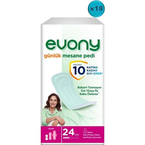 Evony Günlük Mesane Pedi Uzun 432 Adet (18PK*24)