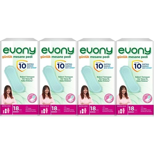 Evony Günlük Mesane Pedi Ekstra Uzun 72 Adet (4PK*18)