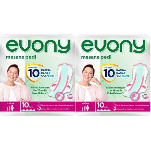 Evony Günlük Mesane Pedi Yoğun 20 Adet (2PK*10)