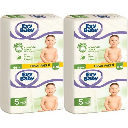 Evy Baby Bebek Bezi Beden:5 (11-18KG) Junior 88 Adet Ekonomik Fırsat Pk