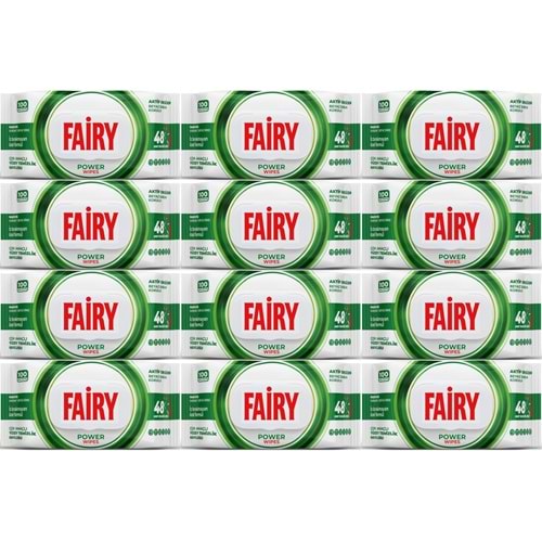 Fairy Yüzey Temizlik Havlusu 100 Yaprak Aktif Oksijen - Beyaz Sirke - Karbonat (12 Li Set) 1200 Yaprak