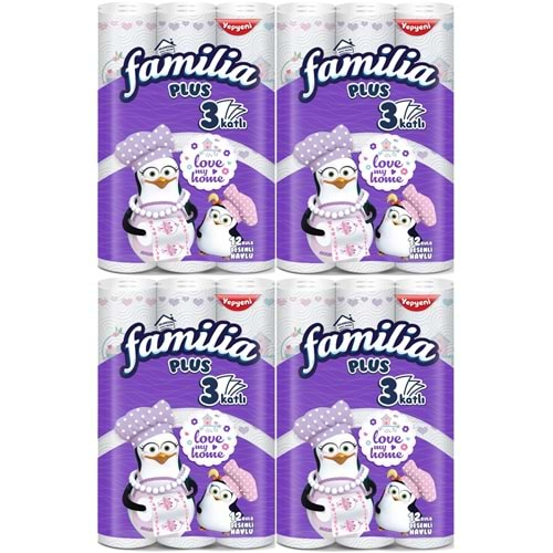 Familia Kağıt Havlu Plus Desenli 48 Li Pk (3 Katlı) (4Pk*12) Love My Home