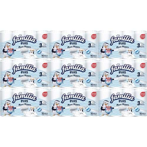 Familia Plus Tuvalet Kağıdı (3 Katlı) 144 Lü Set Maxi Hijyen (9PK*16)