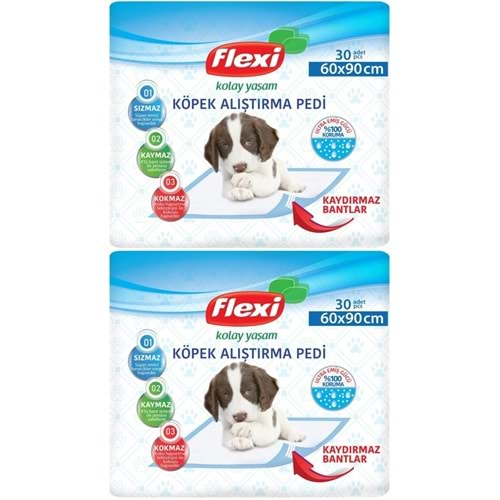 Flexi Evcil Hayvan Tuvalet Eğitim Pedi 60*90CM 60 Adet (2PK*30)