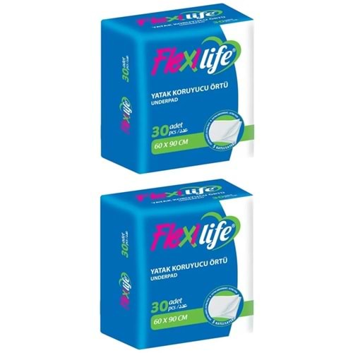 Flexi Life Hasta Alt Açma Yatak Koruyucu Örtü 60*90 Cm Klasik 60 Adet (2Pk*30)