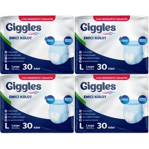 Giggles Hasta Bezi Yetişkin Emici Külot L-Büyük 120 Adet (4Pk*30)