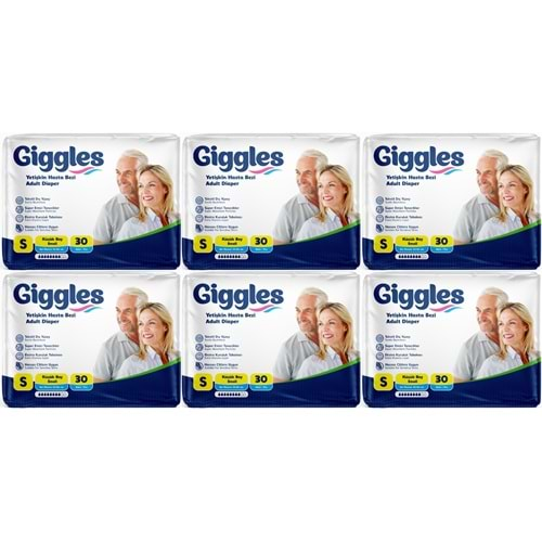 Giggles Hasta Bezi Yetişkin Bel Bantlı Tekstil Yüzey Küçük - Small (S) 180 Adet (6PK*30)