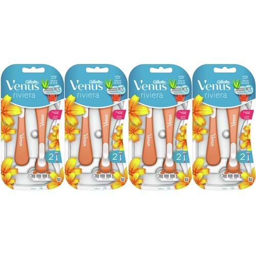 Gillette Venus Riviera Kullan At Kadın Tıraş Bıçağı 8 Li Set (4PK*2)