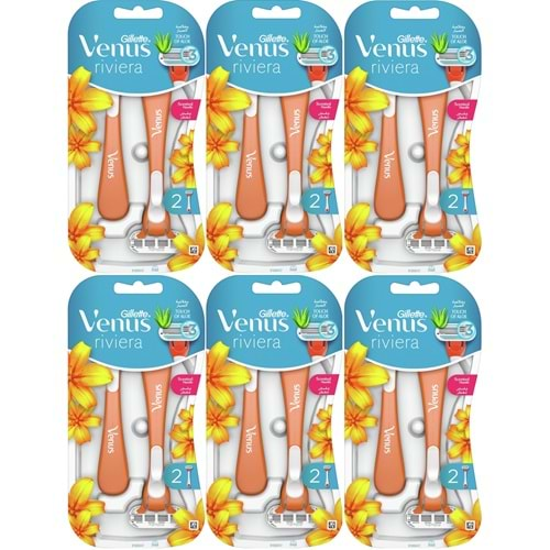 Gillette Venus Riviera Kullan At Kadın Tıraş Bıçağı 12 Li Set (6PK*2)