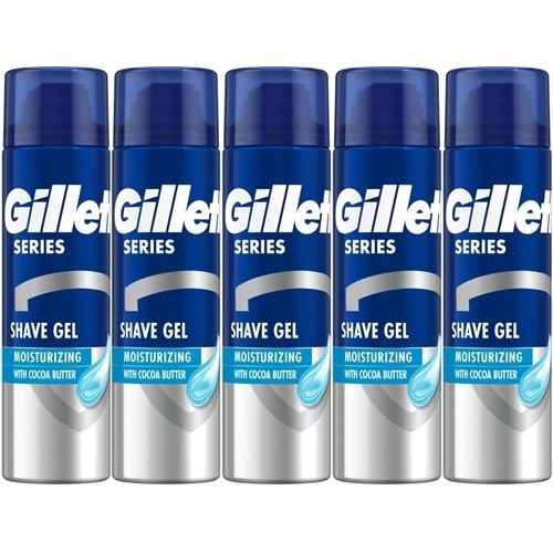 Gillette Traş Jeli Series 200ML Nemlendirici (5 Li Set)