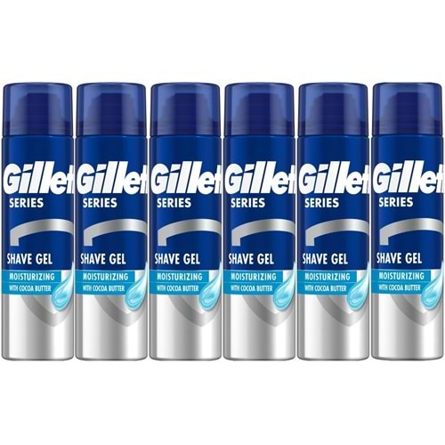 Gillette Traş Jeli Series 200ML Nemlendirici (6 Lı Set)