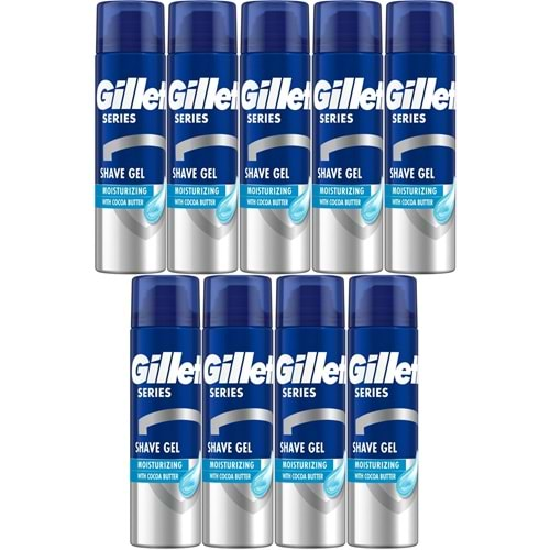 Gillette Traş Jeli Series 200ML Nemlendirici (9 Lu Set)