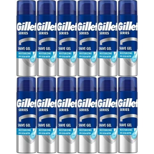 Gillette Traş Jeli Series 200ML Nemlendirici (12 Li Set)