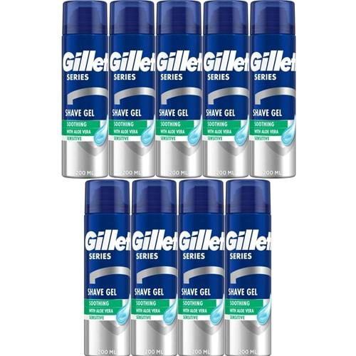 Gillette Traş Jeli Series 200ML Sensitive/Hassas/Yeşil (9PK*200ML)