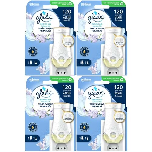 Glade Elektrikli Oda Kokusu Kit Temiz Çarşaf Ferahlığı (4 Lü Set)