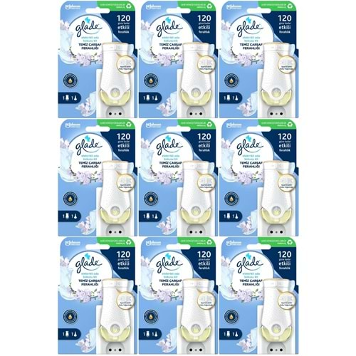 Glade Elektrikli Oda Kokusu Kit Temiz Çarşaf Ferahlığı (9 Lu Set)