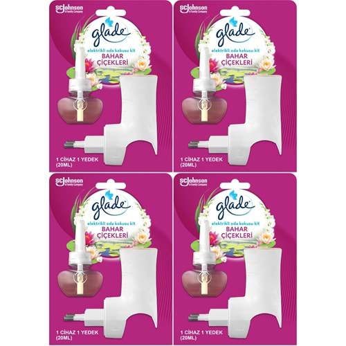 Glade Elektrikli Oda Kokusu Kit Bahar Çiçekleri (4 Lü Set)