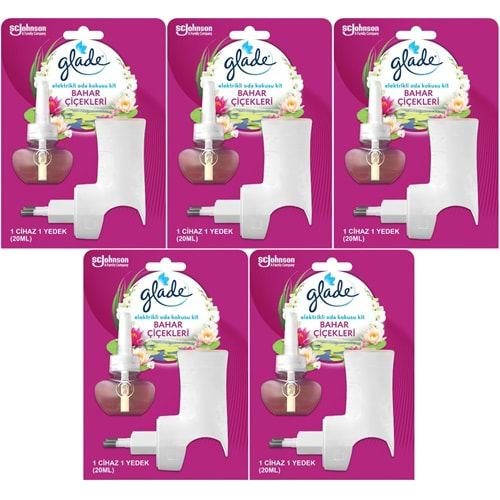 Glade Elektrikli Oda Kokusu Kit Bahar Çiçekleri (5 Li Set)