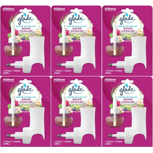 Glade Elektrikli Oda Kokusu Kit Bahar Çiçekleri (6 Lı Set)