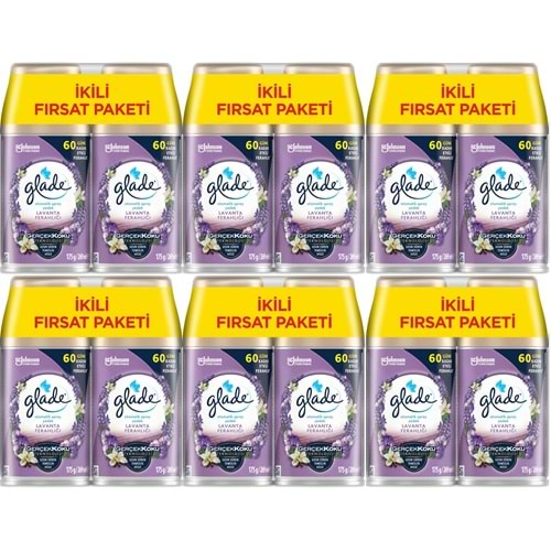 Glade Oda Kokusu Otomatik Sprey Yedek 269ML (12 Li Set) Lavanta (6PK*2)