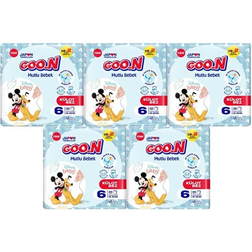 Goon Mutlu Bebek Külot Bebek Bezi Beden:6 (15-25KG) Extra Large 100 Adet Jumbo Mega Pk