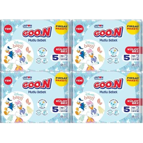 Goon Mutlu Bebek Külot Bebek Bezi Beden:5 (12-17KG) Junior 248 Adet Avantaj Fırsat Pk