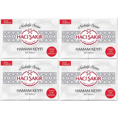 Hacı Şakir Sabun 800GR Hamam Keyfi (Nostalji Serisi) (4 Lü Set)