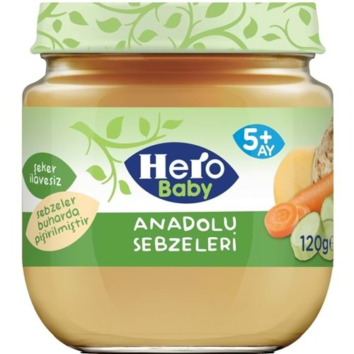 Hero Baby Kavanoz Maması 120GR Anadolu Sebzeleri (9 Lu Set)