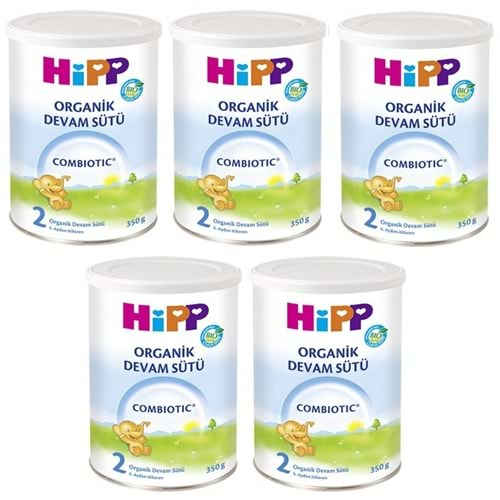 Hipp Organik Combiotic Bebek Sütü 350GR No:2 (5 Li Set)