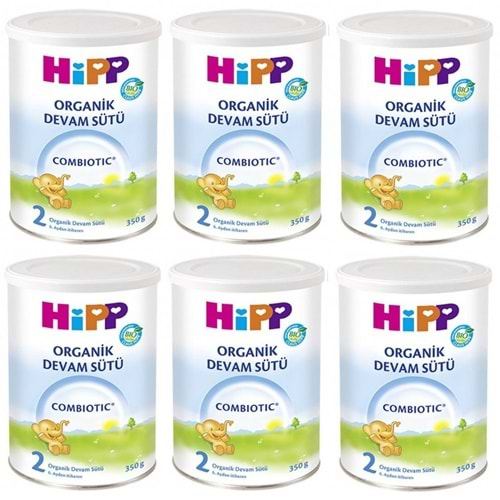 Hipp Organik Combiotic Bebek Sütü 350GR No:2 (6 Lı Set)