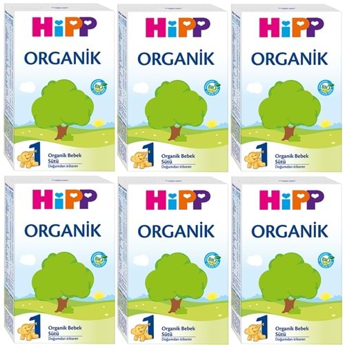 Hipp Organik Bebek Sütü 300GR No:1 (6 Lı Set)