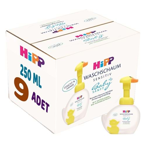 Hipp Babysanft Bebek/Çoçuk El Yıkama Köpüğü 250ML Pompalı 9 Lu Set