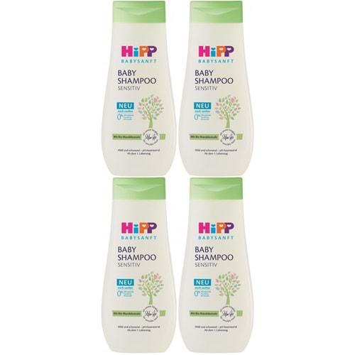 Hipp Babysanft Bebek Şampuanı (Baby Shanmpoo) Sensıtıv 200ML (4 Lü Set)