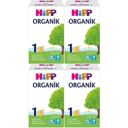 Hipp Organik Bebek Sütü 600GR No:1 (1. Aydan İtibaren) (4 Lü Set)