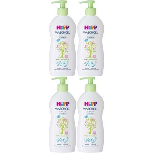 Hipp Babysanft Bebek Saç ve Vücut Banyo Jeli 400ML (4 Lü Set)