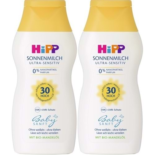 Hipp Babysanft Bebek Güneş Sütü 200Ml (30 Faktör) (2 Li Set)