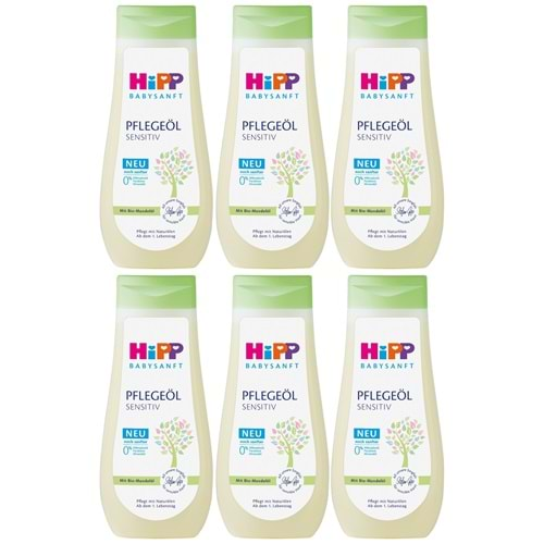 Hipp Babysanft Bebek Bakım Yağı/Pelegeöl Sensıtıv 200ML (6 Lı Set)