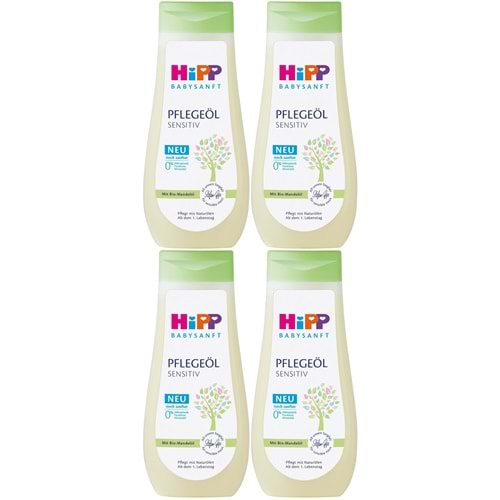 Hipp Babysanft Bebek Bakım Yağı/Pelegeöl Sensıtıv 200ML (4 Lü Set)