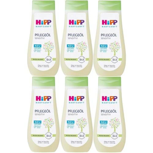 Hipp Babysanft Bebek Bakım Yağı/Pelegeöl Sensıtıv 200ML (6 Lı Set)