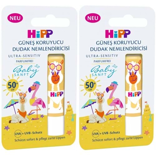 Hipp Babysanft Organik Dudak Nemlendiricisi Ultra Sensıtıv 4.8GR (Sarı) (2 Li Set)