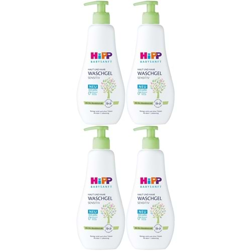 Hipp Babysanft Bebek Saç ve Vücut Banyo Jeli/Waschgel Sensıtıv 400ML (4 Lü Set)