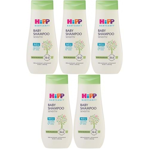 Hipp Babysanft Bebek Şampuanı (Baby Shanmpoo) Sensıtıv 200ML (5 Li Set)