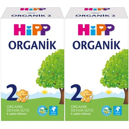 Hipp Organik Devam Sütü 600GR No:2 (6. Aydan İtibaren) (2 Li Set)